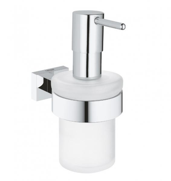 Grohe Essentials Cube S&aelig;bedispenser med holder