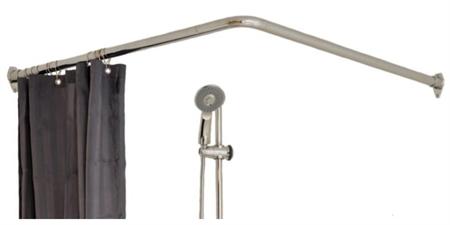 Van Der P Forhængstang Model P vinkel 90x90 Selvbærende - Krom Van Der P Forhængstang Model P vinkel 90x90 Selvbærende - Krom