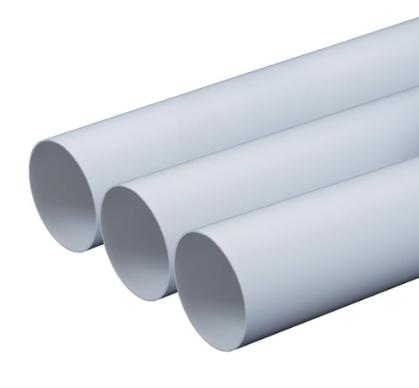 Rund kanalr&oslash;r PVC 1 meter - &Oslash;100 mm