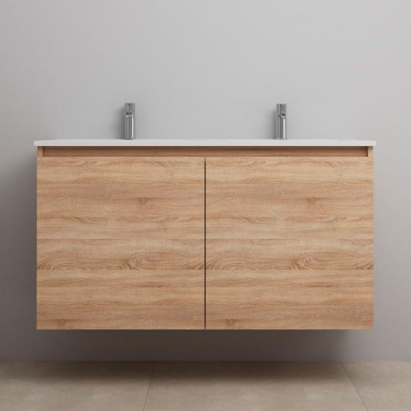 Sanibell Online 121 m&oslash;bels&aelig;t m/grebsfri l&aring;ger og dobbeltvask - Bardolino eg