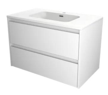 Sanibell Proline m&oslash;bels&aelig;t 80 m/integrerede greb - Mat hvid