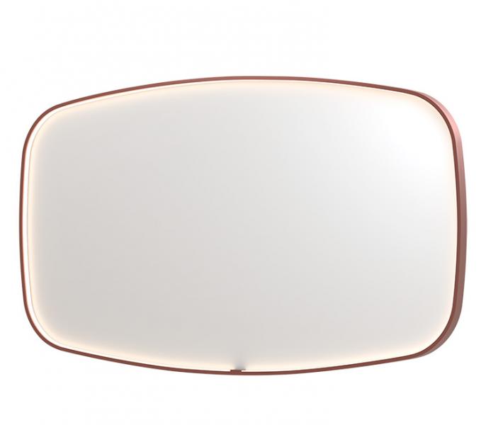 Sanibell Ink SP31 spejl m/lys, varme og sensor 140 x 80 cm - B&oslash;rstet kobber