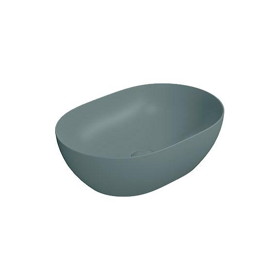 GSI Pura 50 oval fritst&aring;ende bowlevask - Uden hanehul - Agave