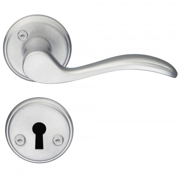 Beslagsboden vintage indend&oslash;rs d&oslash;rgreb inkl n&oslash;gleskilt - B&oslash;rstet krom