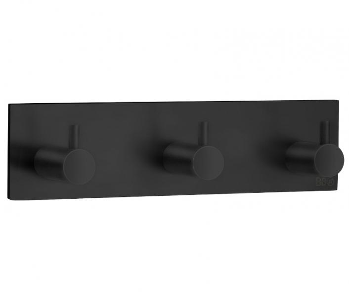 Beslagsboden selvkl&aelig;bende knager&aelig;kke m/tap - Firkantet - Mat sort