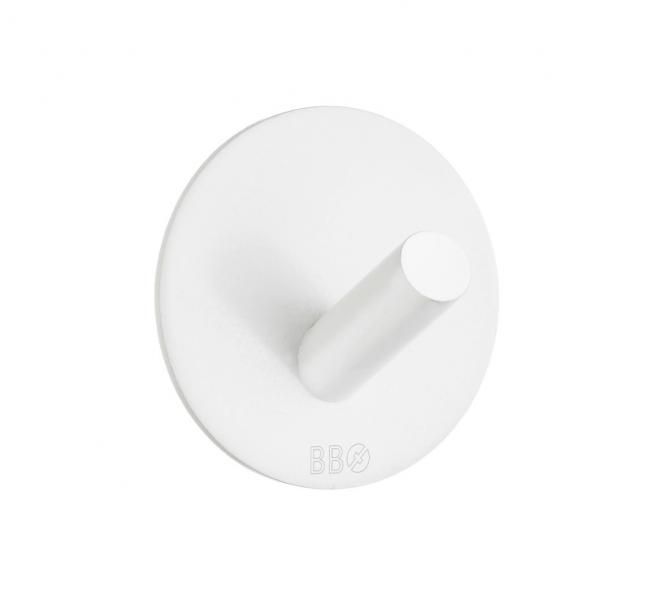 Beslagsboden rund selvkl&aelig;bende h&aring;ndkl&aelig;dekrog &Oslash;48 - Mat hvid