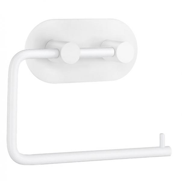 Beslagsboden selvkl&aelig;bende toiletpapirholder BX1097 - Mat hvid