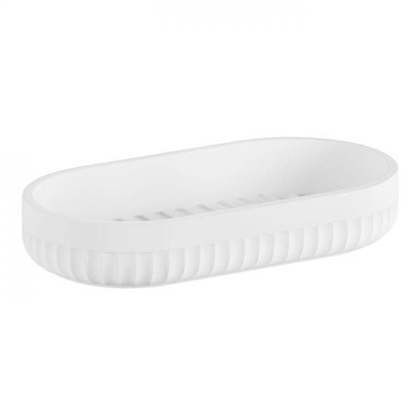 Beslagsboden Wave s&aelig;besk&aring;l t/bord - Mat hvid