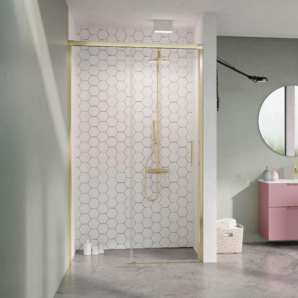 Strømberg Slide 22 skydedør nicheløsning 1000mm - Messing Strømberg Slide 22 skydedør nicheløsning 1000mm - Messing