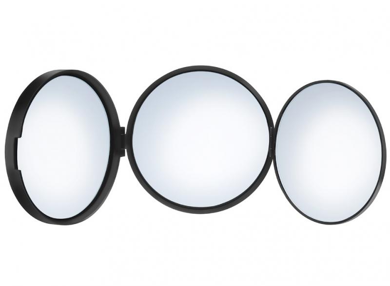 Smedbo Outline Lite rejsespejl m/0x, 5x og 12x forst&oslash;rrelse - Mat sort