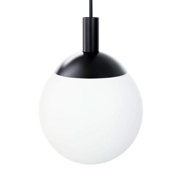 Cassøe Luna pendel m/hvidt glas - Mat sort Cassøe Luna pendel m/hvidt glas - Mat sort