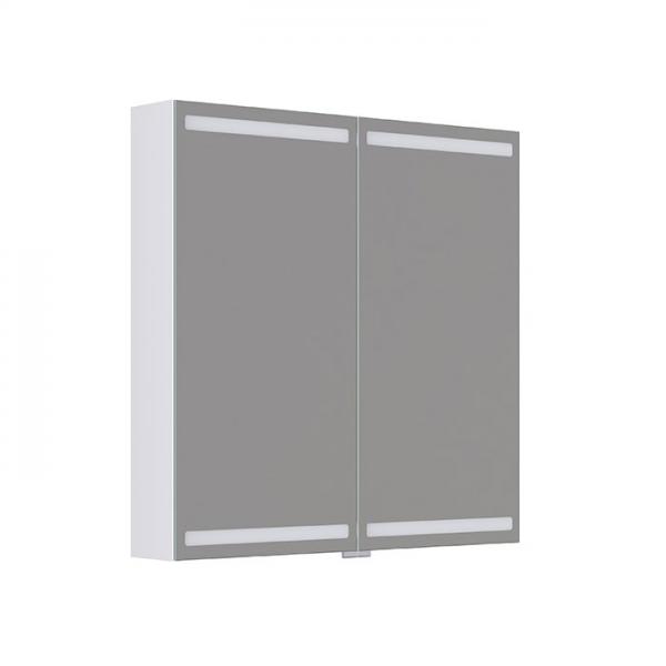 Dansani Level spejlskab 80 m/LED og lysstyring - Hvid mat