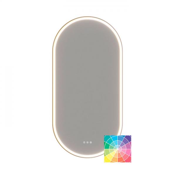 Dansani Hoop spejl m/lys og lysstyring 109,3x54,3 - Valgfri rammefarve