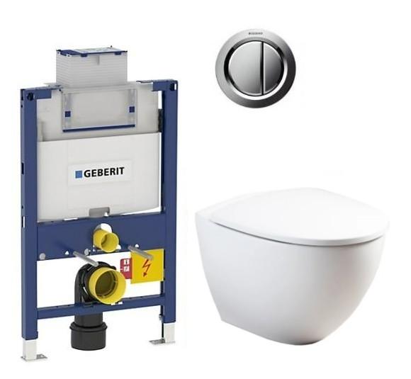 If&ouml; Sign Art toiletpakke inkl. lav cisterne, krom trykknap og s&aelig;de m/soft-close