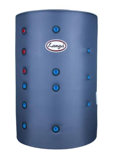 Lang&aring; Isoleret akkumuleringstank med 2 spiraler - 300 liter