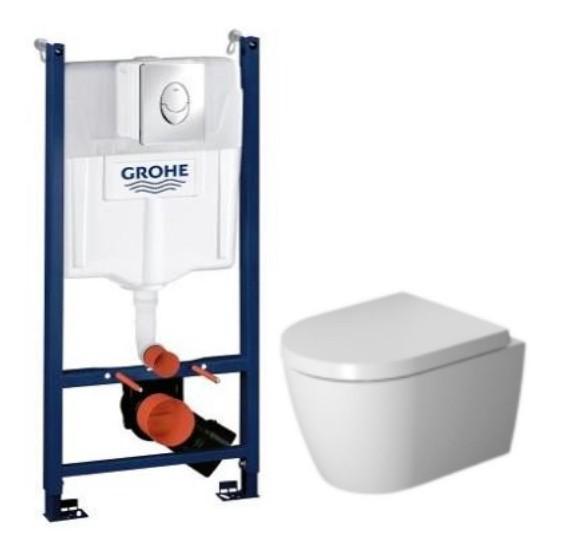 Duravit Me by Starck Compact Rimless toiletpakke inkl. s&aelig;de m/softlose, cisterne og krom betjening