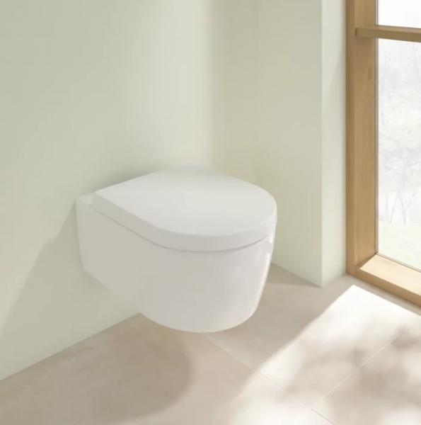 Villeroy & Boch Avento Rimless v&aelig;gh&aelig;ngt toilet inkl. s&aelig;de - Hvid