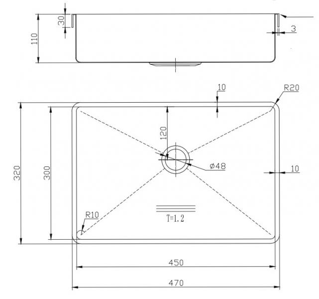Lavabo High h&aring;ndvask t/nedf&aelig;ldning - Uden hanehul - Messing