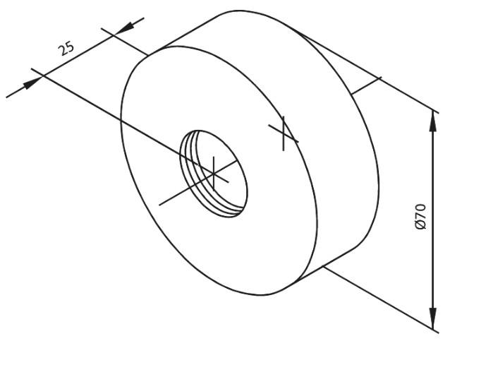 Damixa rosetter - 2 styk - B&oslash;rstet kobber