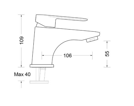 Hafa Bright Eco h&aring;ndvaskarmatur - Krom