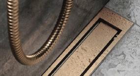 Unidrain afl&oslash;b 800 mm/10 mm ramme - B&oslash;rstet kobber