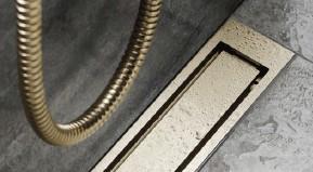 Unidrain Highline panel - B&oslash;rstet messing - 900 mm