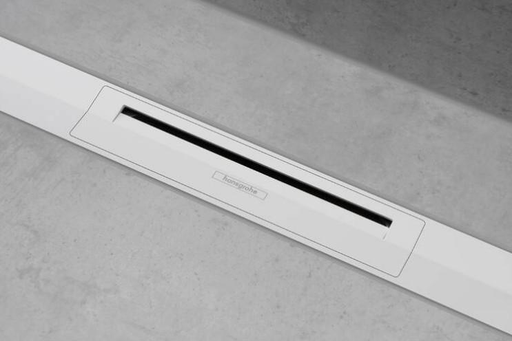 Hansgrohe RainDrain Flex 900mm afl&oslash;b til fri placering - Mat hvid