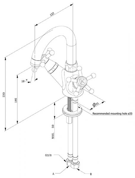 Toni Christiansborg h&aring;ndvaskbatteri - Krom
