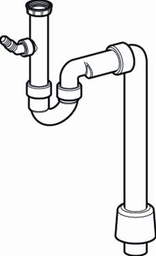 Geberit Universalvandl&aring;s til k&oslash;kkenvask - enkelt