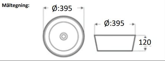Cass&oslash;e Romano fritst&aring;ende bowlevask - Glas/gylden te