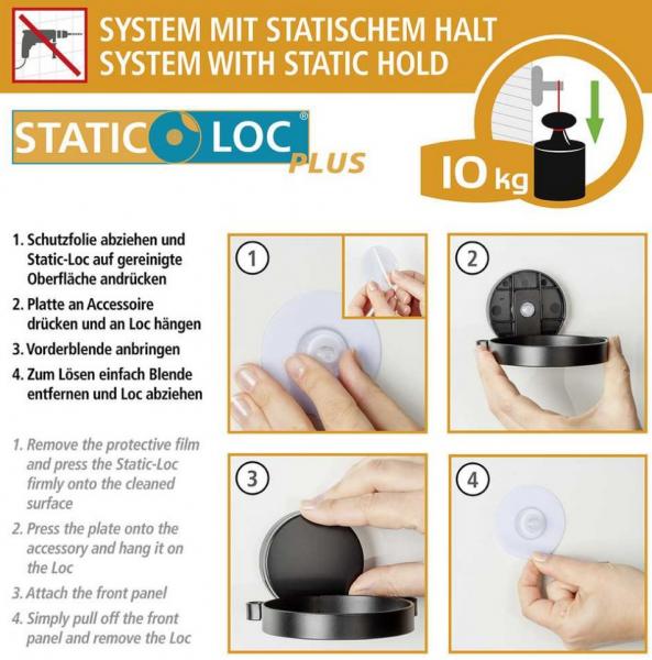 Wenko Pavia håndklædekrog - 2 stk - Mat sort - Skruefri Wenko Pavia håndklædekrog - 2 stk - Mat sort - Skruefri