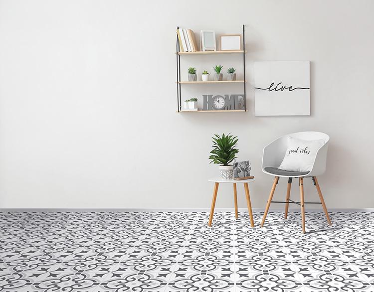 D-C Fix selvkl&aelig;bende gulv - Motif grey