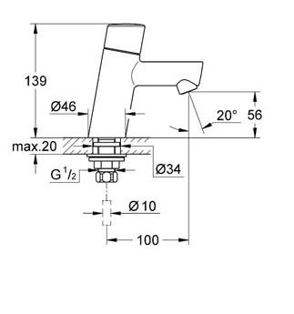 Grohe Concetto standhane h&aring;ndvask
