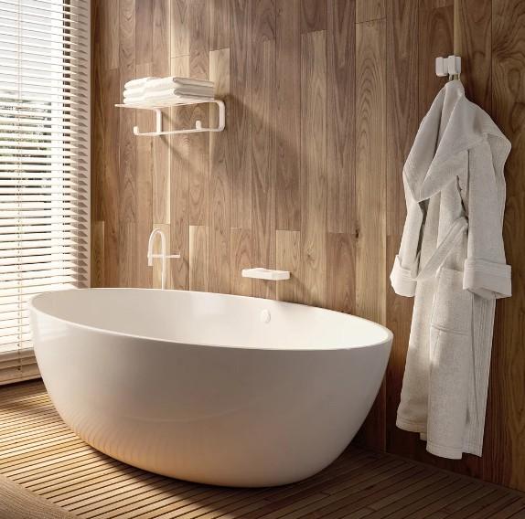 Hefe Outline h&aring;ndkl&aelig;dehylde og holder - Mat hvid