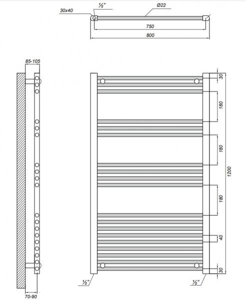 Kriss Space Light h&aring;ndkl&aelig;det&oslash;rrer - 80x120 cm - Hvid