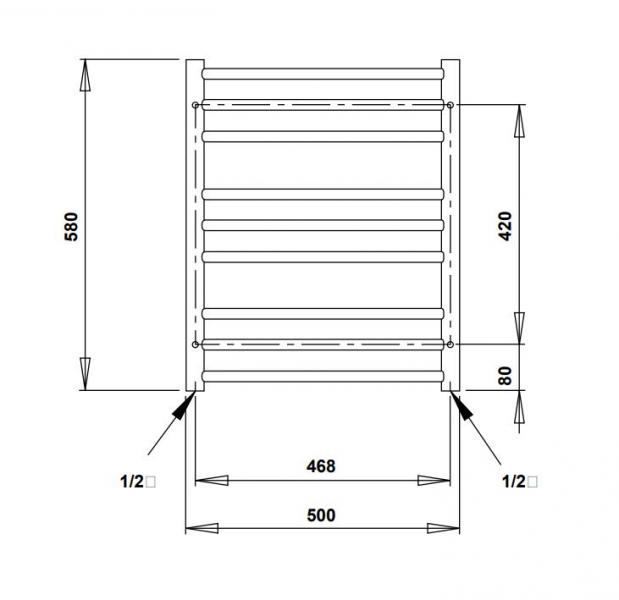 Str&oslash;mberg Sorano h&aring;ndkl&aelig;det&oslash;rrer til kombidrift - 50x58 cm - Rustfrit st&aring;l