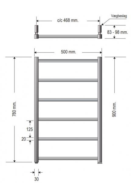 Str&oslash;mberg Hagen h&aring;ndkl&aelig;det&oslash;rrer - 50x78 cm - Matsort