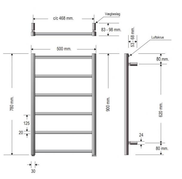 Str&oslash;mberg Hagen el-h&aring;ndkl&aelig;det&oslash;rrer - 50x78 cm - Matsort