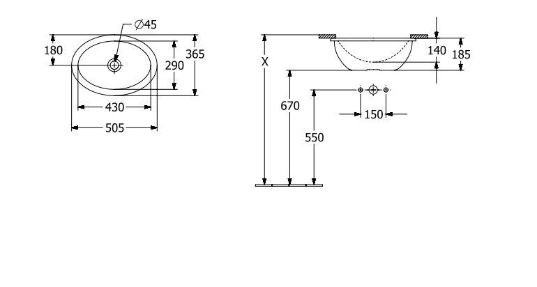 V&B Loop & Friends 43 h&aring;ndvask t/underlimning
