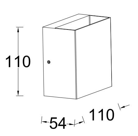 Lutec Architectural Gemini Beams udend&oslash;rslampe til v&aelig;g - Mat sort