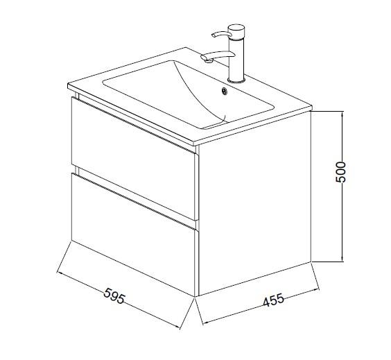 Nortiq Brazil 60 One-box møbelsæt m/skuffer - Flatpack - Halifax eg Nortiq Brazil 60 One-box møbelsæt m/skuffer - Flatpack - Halifax eg
