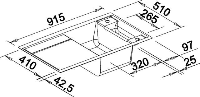 Blanco Axis III 5 S-IF k&oslash;kkenvask - Rustfrit st&aring;l