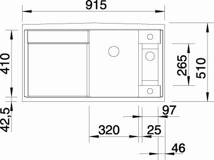 Blanco Axia III 5 S k&oslash;kkenvask - Antracit
