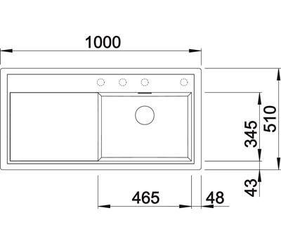 Blanco Zenar XL 6S k&oslash;kkenvask - Venstre - Antracit