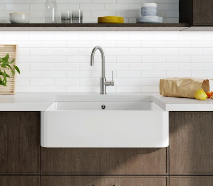 Blanco Villae Farmhouse keramisk k&oslash;kkenvask - Krystalhvid