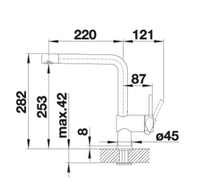 Blanco Linus k&oslash;kkenarmatur - Vulkangr&aring;