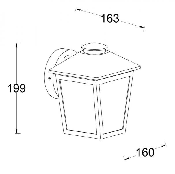 Lutec Tradition Zago udend&oslash;rslampe til v&aelig;g - Mat sort