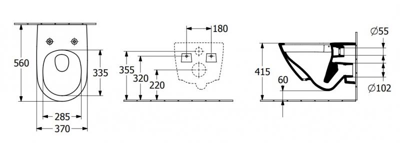 V&B Subway 3.0 v&aelig;gh&aelig;ngt toilet m/TwistFlush, C+ og s&aelig;de m/softclose