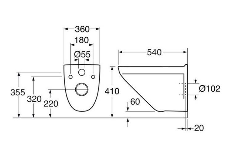 Gustavsberg Nordic 3 v&aelig;gh&aelig;ngt toilet m/Hygienic Flush
