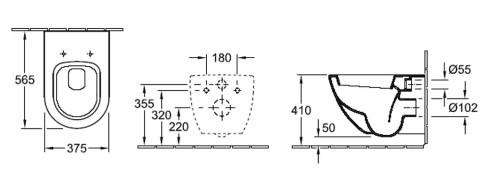 Villeroy & Boch Subway v&aelig;gh&aelig;ngt toilet m/C+